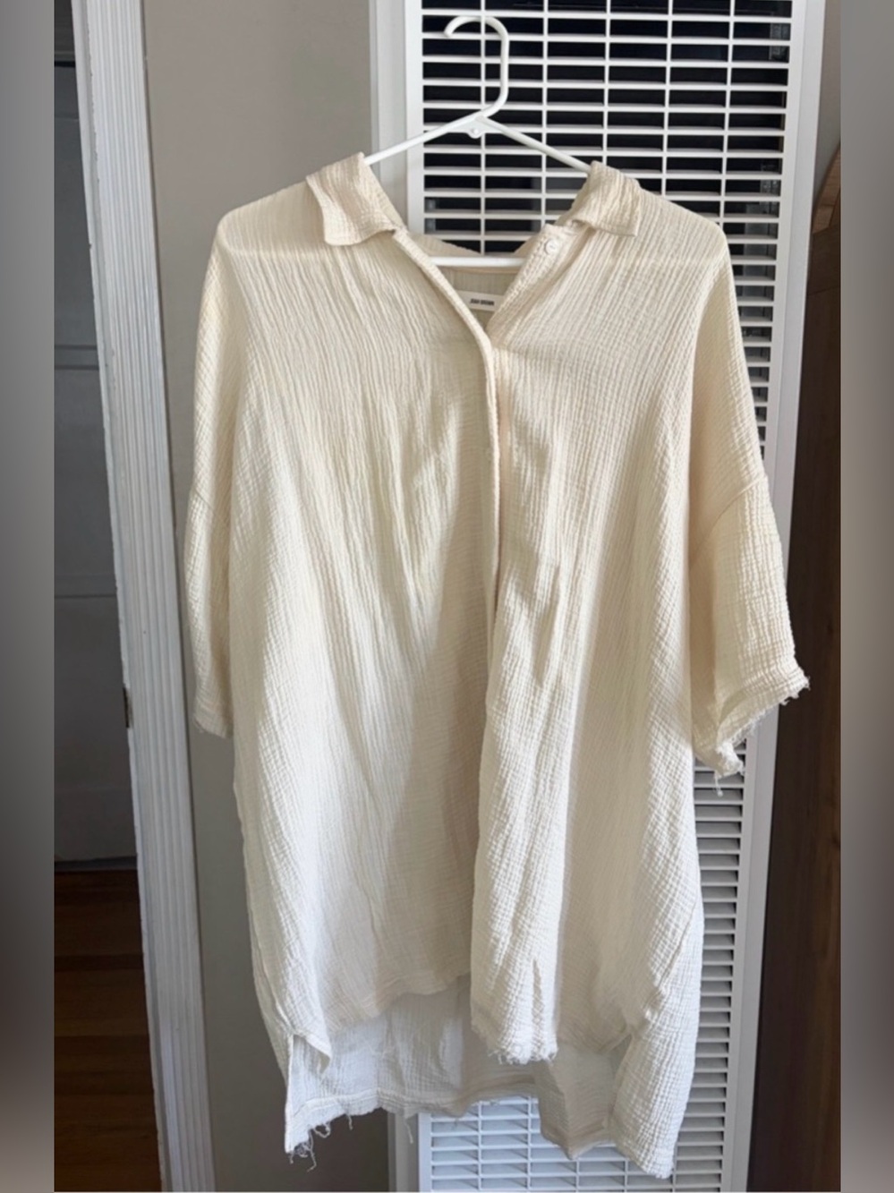 Joah Brown Cotton Button down Tunic - Picture 2 of 8